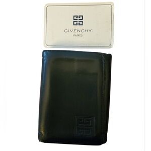 Givenchy vintage black leather bifold wallet - preloved